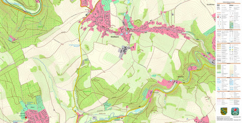 Staatsbetrieb Geobasisinformation und Vermessung Sachsen Weißbach, Amtsberg (1:10,000 scale) digital map