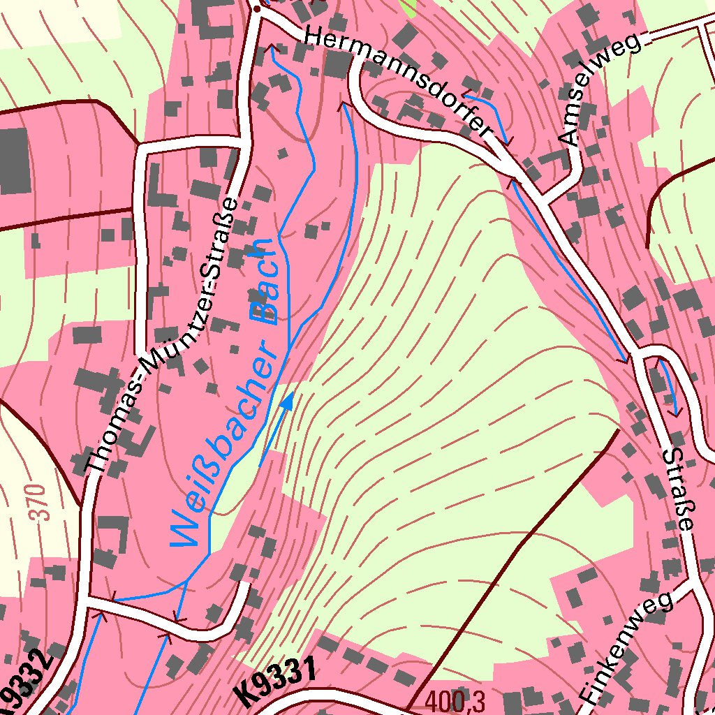 Weißbach, Langenweißbach (1:10,000 scale) Map by Staatsbetrieb ...