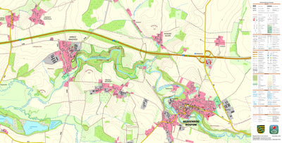 Staatsbetrieb Geobasisinformation und Vermessung Sachsen Weißenberg, Weißenberg, Stadt (1:10,000 scale) digital map