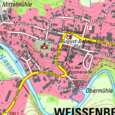 Staatsbetrieb Geobasisinformation und Vermessung Sachsen Weißenberg, Weißenberg, Stadt (1:10,000 scale) digital map