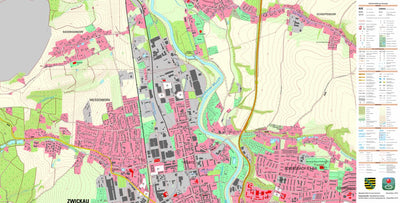 Weißenborn, Zwickau, Stadt (110,000 scale) Map by Staatsbetrieb