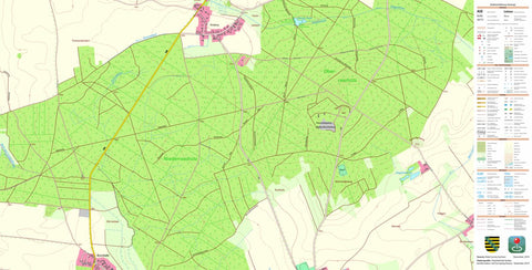 Staatsbetrieb Geobasisinformation und Vermessung Sachsen Weißig a. Raschütz, Lampertswalde (1:10,000 scale) digital map