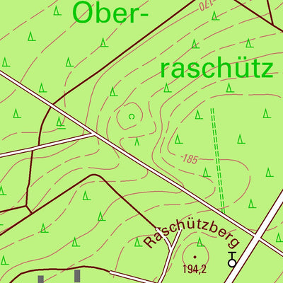Staatsbetrieb Geobasisinformation und Vermessung Sachsen Weißig a. Raschütz, Lampertswalde (1:10,000 scale) digital map