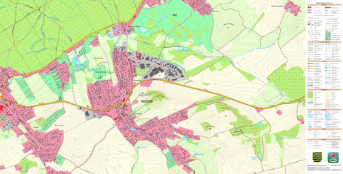 Staatsbetrieb Geobasisinformation und Vermessung Sachsen Weißig, Dresden, Stadt (1:10,000 scale) digital map