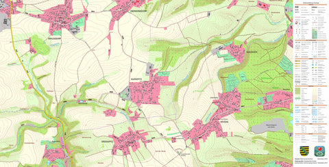 Staatsbetrieb Geobasisinformation und Vermessung Sachsen Weißig, Freital, Stadt (1:10,000 scale) digital map