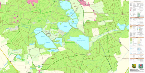 Staatsbetrieb Geobasisinformation und Vermessung Sachsen Weißig, Oßling (1:10,000 scale) digital map