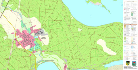 Staatsbetrieb Geobasisinformation und Vermessung Sachsen Weißkollm, Lohsa (1:10,000 scale) digital map