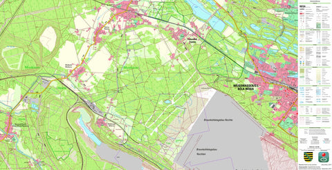 Staatsbetrieb Geobasisinformation und Vermessung Sachsen Weißwasser/O.L., Stadt, Weißwasser/O.L., Stadt (1:25,000 scale) digital map