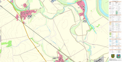 Staatsbetrieb Geobasisinformation und Vermessung Sachsen Welsau, Torgau, Stadt (1:10,000 scale) digital map
