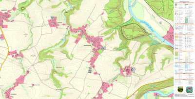 Staatsbetrieb Geobasisinformation und Vermessung Sachsen Wendishain, Hartha, Stadt (1:10,000 scale) digital map