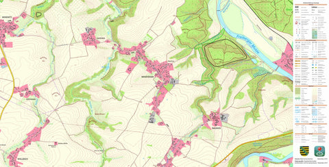 Staatsbetrieb Geobasisinformation und Vermessung Sachsen Wendishain, Hartha, Stadt (1:10,000 scale) digital map