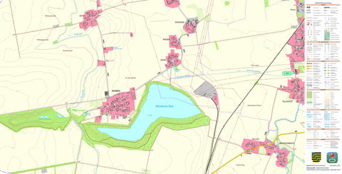 Staatsbetrieb Geobasisinformation und Vermessung Sachsen Werben, Pegau, Stadt (1:10,000 scale) digital map