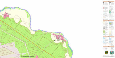 Staatsbetrieb Geobasisinformation und Vermessung Sachsen Werdeck, Krauschwitz i.d. O.L. (1:10,000 scale) digital map