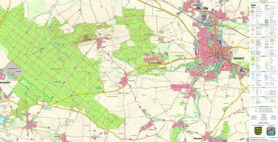 Staatsbetrieb Geobasisinformation und Vermessung Sachsen Wermsdorf, Wermsdorf (1:25,000 scale) digital map
