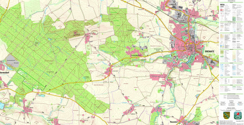 Staatsbetrieb Geobasisinformation und Vermessung Sachsen Wermsdorf, Wermsdorf (1:25,000 scale) digital map