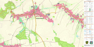 Staatsbetrieb Geobasisinformation und Vermessung Sachsen Wiederau, Königshain-Wiederau (1:10,000 scale) digital map