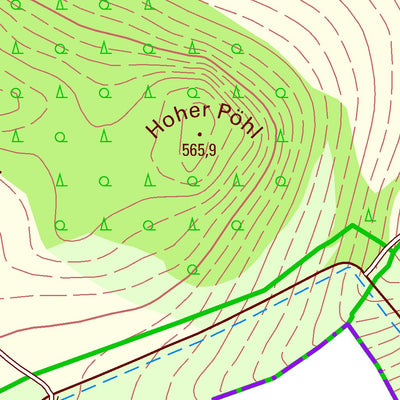 Staatsbetrieb Geobasisinformation und Vermessung Sachsen Wiedersberg, Triebel/Vogtl. (1:10,000 scale) digital map