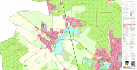 Staatsbetrieb Geobasisinformation und Vermessung Sachsen Wiednitz, Bernsdorf, Stadt (1:10,000 scale) digital map