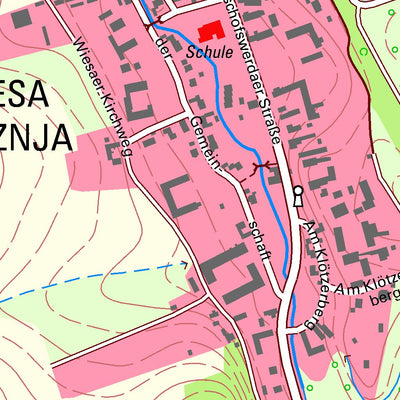 Staatsbetrieb Geobasisinformation und Vermessung Sachsen Wiesa, Kamenz, Stadt (1:10,000 scale) digital map