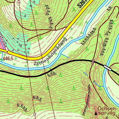 Staatsbetrieb Geobasisinformation und Vermessung Sachsen Wiesa, Thermalbad Wiesenbad (1:10,000 scale) digital map