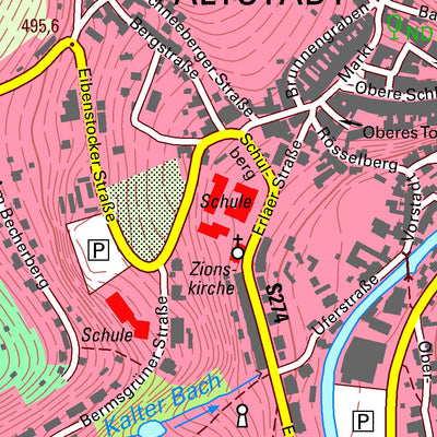 Staatsbetrieb Geobasisinformation und Vermessung Sachsen Wildenau/Brückenberg, Schwarzenberg/Erzgeb., Stadt (1:10,000 scale) digital map