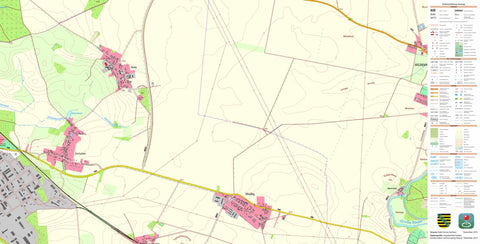 Staatsbetrieb Geobasisinformation und Vermessung Sachsen Wildenhain, Großenhain, Stadt (1:10,000 scale) digital map