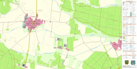 Staatsbetrieb Geobasisinformation und Vermessung Sachsen Wildenhain, Mockrehna (1:10,000 scale) digital map