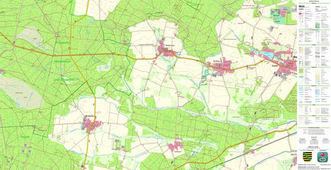 Staatsbetrieb Geobasisinformation und Vermessung Sachsen Wildenhain, Mockrehna (1:25,000 scale) digital map