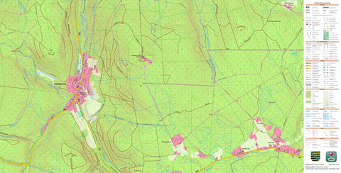 Staatsbetrieb Geobasisinformation und Vermessung Sachsen Wildenthal, Eibenstock, Stadt (1:10,000 scale) digital map