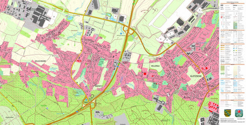 Staatsbetrieb Geobasisinformation und Vermessung Sachsen Wilschdorf, Dresden, Stadt (1:10,000 scale) digital map