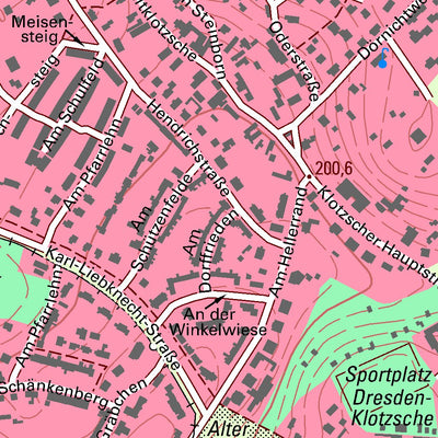 Staatsbetrieb Geobasisinformation und Vermessung Sachsen Wilschdorf, Dresden, Stadt (1:10,000 scale) digital map