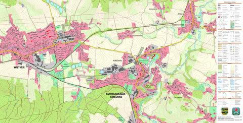 Staatsbetrieb Geobasisinformation und Vermessung Sachsen Wilthen, Wilthen, Stadt (1:10,000 scale) digital map
