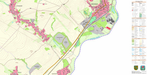 Staatsbetrieb Geobasisinformation und Vermessung Sachsen Wittgendorf, Zittau, Stadt (1:10,000 scale) digital map