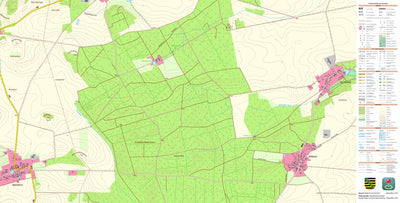 Staatsbetrieb Geobasisinformation und Vermessung Sachsen Wohlau, Belgern-Schildau, Stadt (1:10,000 scale) digital map