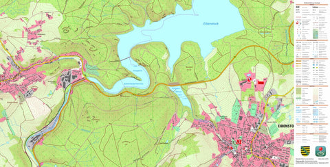 Staatsbetrieb Geobasisinformation und Vermessung Sachsen Wolfsgrün, Eibenstock, Stadt (1:10,000 scale) digital map