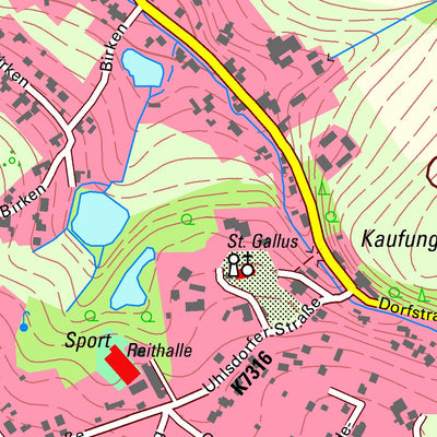 Staatsbetrieb Geobasisinformation und Vermessung Sachsen Wolkenburg-Kaufungen, Limbach-Oberfrohna, Stadt (1:10,000 scale) digital map
