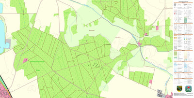 Staatsbetrieb Geobasisinformation und Vermessung Sachsen Wöllnau, Doberschütz (1:10,000 scale) digital map