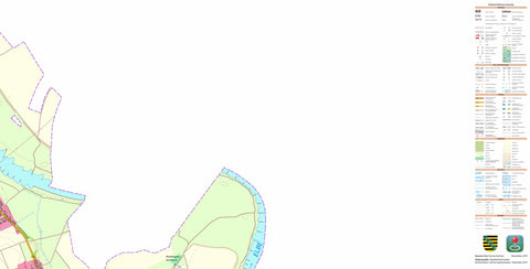 Staatsbetrieb Geobasisinformation und Vermessung Sachsen Wörblitz, Dommitzsch, Stadt (1:10,000 scale) digital map