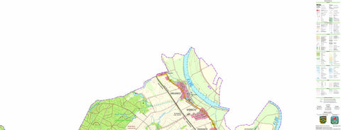 Staatsbetrieb Geobasisinformation und Vermessung Sachsen Wörblitz, Dommitzsch, Stadt (1:25,000 scale) digital map