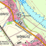 Staatsbetrieb Geobasisinformation und Vermessung Sachsen Wörblitz, Dommitzsch, Stadt (1:25,000 scale) digital map