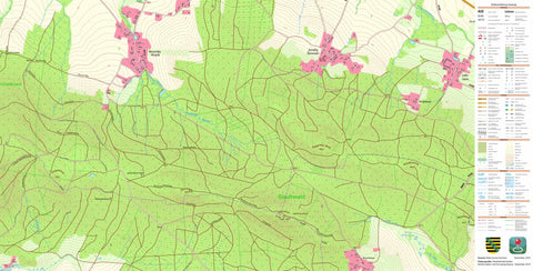 Staatsbetrieb Geobasisinformation und Vermessung Sachsen Wuischke, Hochkirch (1:10,000 scale) digital map