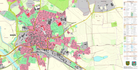Staatsbetrieb Geobasisinformation und Vermessung Sachsen Wurzen, Wurzen, Stadt (1:10,000 scale) digital map