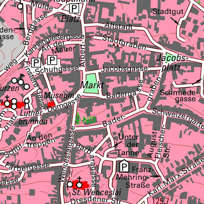 Staatsbetrieb Geobasisinformation und Vermessung Sachsen Wurzen, Wurzen, Stadt (1:10,000 scale) digital map