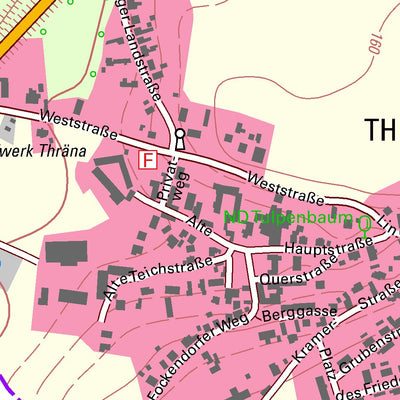 Staatsbetrieb Geobasisinformation und Vermessung Sachsen Wyhra, Borna, Stadt (1:10,000 scale) digital map