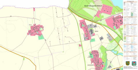 Staatsbetrieb Geobasisinformation und Vermessung Sachsen Zaasch, Wiedemar (1:10,000 scale) digital map
