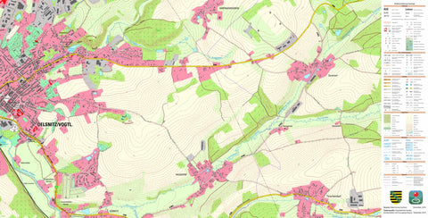 Staatsbetrieb Geobasisinformation und Vermessung Sachsen Zaulsdorf, Mühlental (1:10,000 scale) digital map