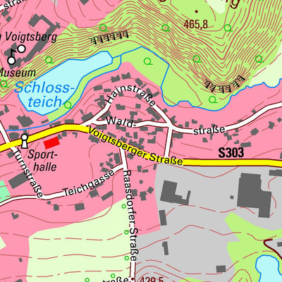 Staatsbetrieb Geobasisinformation und Vermessung Sachsen Zaulsdorf, Mühlental (1:10,000 scale) digital map