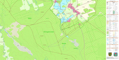 Staatsbetrieb Geobasisinformation und Vermessung Sachsen Zeisholz, Schwepnitz (1:10,000 scale) digital map