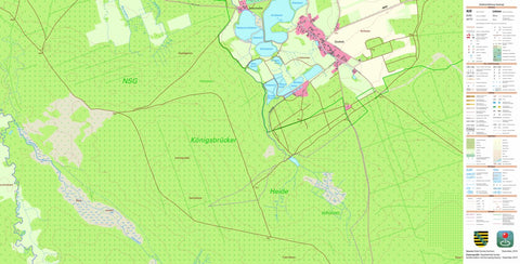 Staatsbetrieb Geobasisinformation und Vermessung Sachsen Zeisholz, Schwepnitz (1:10,000 scale) digital map