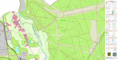 Staatsbetrieb Geobasisinformation und Vermessung Sachsen Zerre, Spreetal 1 (1:10,000 scale) digital map